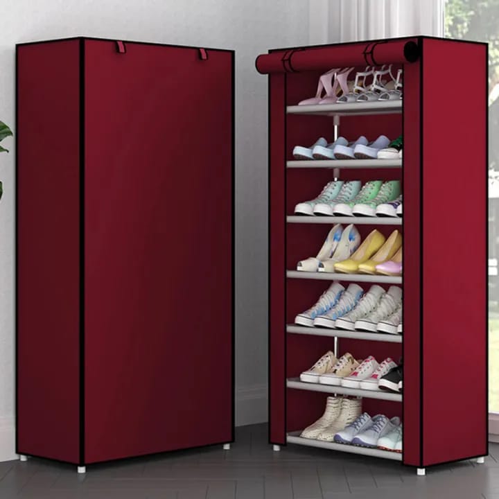 7 layer Shoe Rack with Non-Woven Fabric Cover Portable And Folding Shoe Rack - image 3