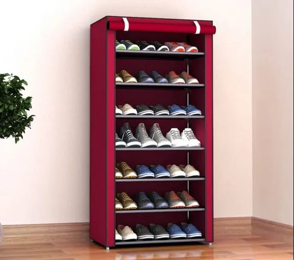 7 layer Shoe Rack with Non-Woven Fabric Cover Portable And Folding Shoe Rack - image 1