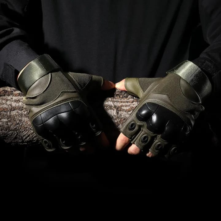 Half Finger Men Gloves Half Finger Cycling Outdoor Tactical Men Gloves - image 4