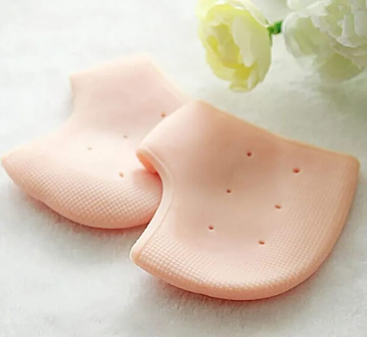 Anti Crack Silicone Half Gel Heel And Foot Protector Moisturizing Socks Heel Support - image 1