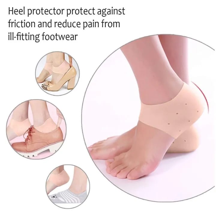 Anti Crack Silicone Half Gel Heel And Foot Protector Moisturizing Socks Heel Support - image 4