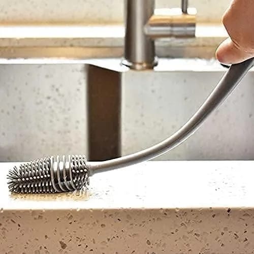 Silicone Bottle Cleaning Brush Mug Brush Glassware Cleaning Flexible Brush, Long Handle Silicone Bottle Cleaner Brush - image 5