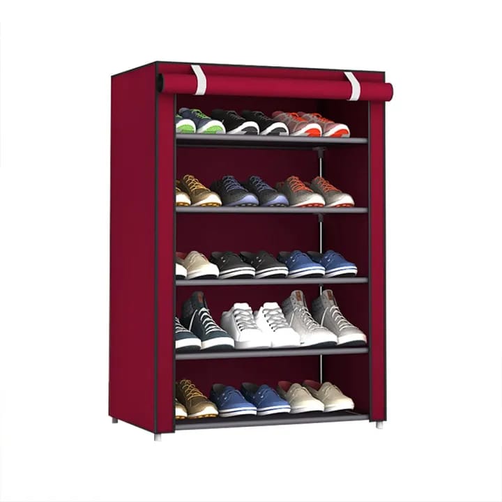 Dustproof 5 Layers Shoe Rack Non-woven Shoe Rack Storage Bag Closet Household Shoe Storage Rack Storage - image 1