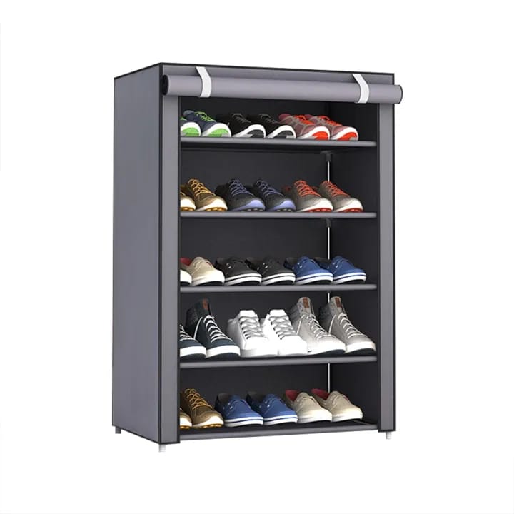 Dustproof 5 Layers Shoe Rack Non-woven Shoe Rack Storage Bag Closet Household Shoe Storage Rack Storage - image 2