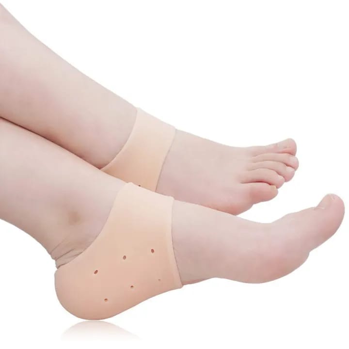 Anti Crack Silicone Half Heel Socks | Anti Crack Silicon Gel Heel And Foot Protector | Moisturizing Socks for Foot, Pain Relief And Heel Cracks | For Men And Women - image 1