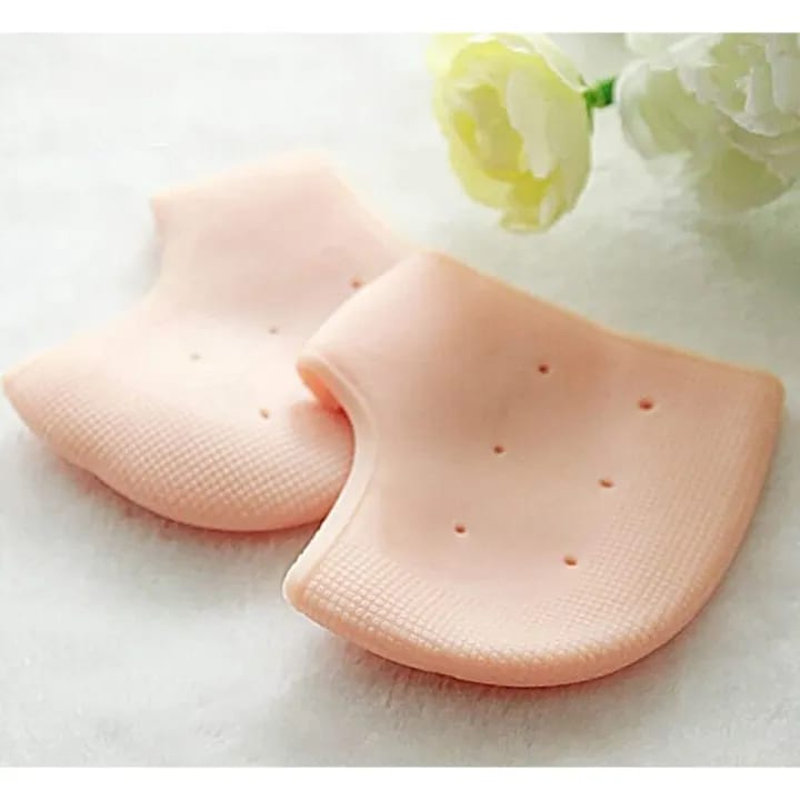 Anti Crack Silicone Half Heel Socks | Anti Crack Silicon Gel Heel And Foot Protector | Moisturizing Socks for Foot, Pain Relief And Heel Cracks | For Men And Women - image 2