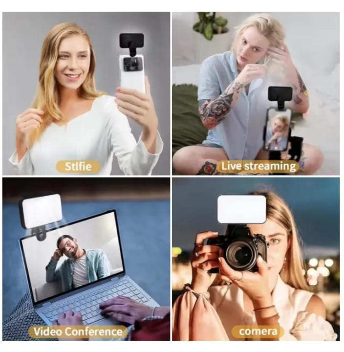 Portable Mini LED Cube Video Light Outdoors Selfie Fill Live Lighting for Mobile Phones 3 Color Clip Photographic Lighting - image 4