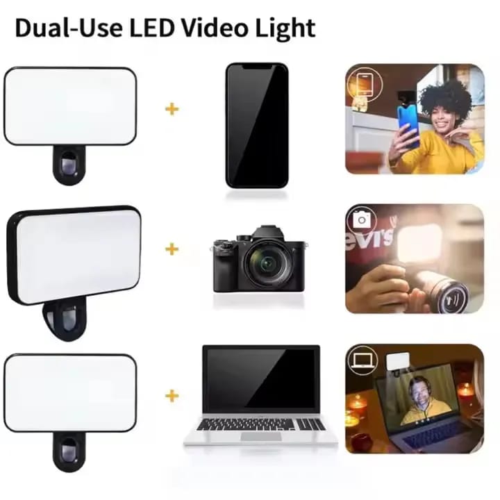 Portable Mini LED Cube Video Light Outdoors Selfie Fill Live Lighting for Mobile Phones 3 Color Clip Photographic Lighting - image 3