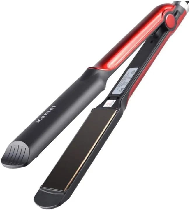 Kemei Red/Black Flat Iron Hair Straightener - Km-531 - image 3