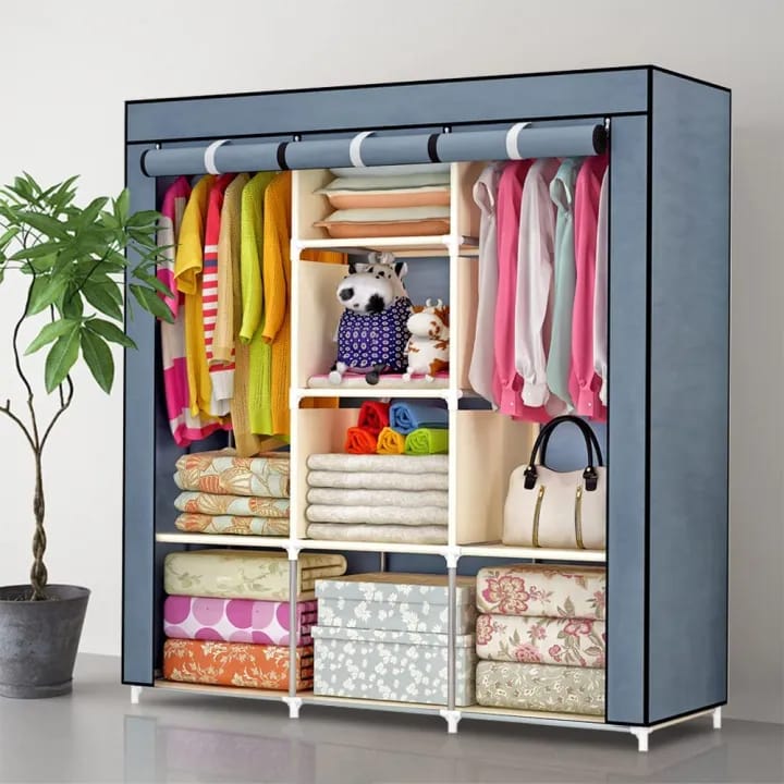 Combo Of Wardrobe Clothes Rack + Portable 6 Layer Shoe Rack - image 3