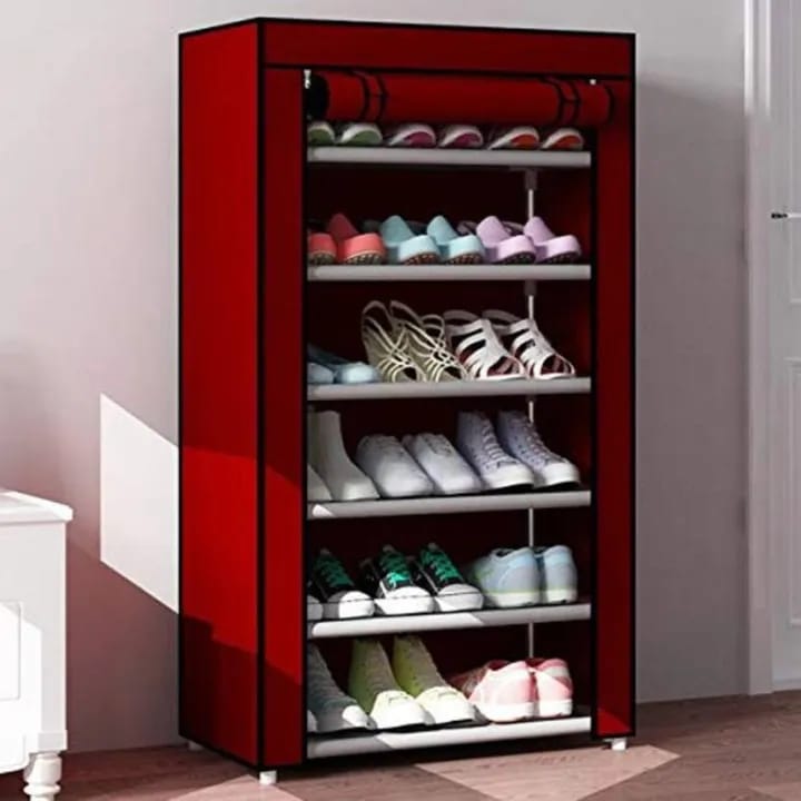 Combo Of Wardrobe Clothes Rack + Portable 6 Layer Shoe Rack - image 5