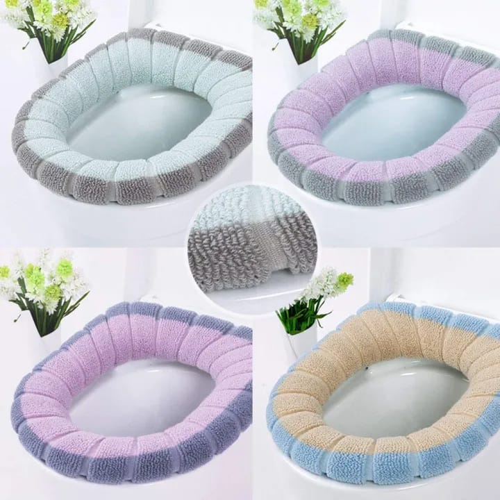 Warm Soft Washable Toilet Seat Cover Mat Set for Home Decor Closestool Mat Seat Case Toilet Lid Cover Accessories - image 1