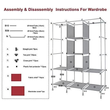 Fancy Portable Folding Wardrobe Organizer Cloth Rack - image 5