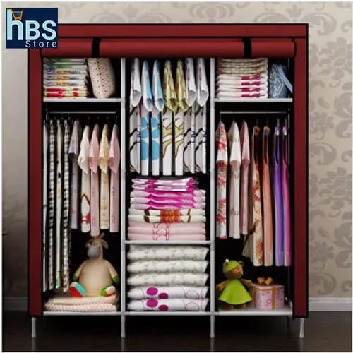 Fancy Portable Folding Wardrobe Organizer Cloth Rack - image 1