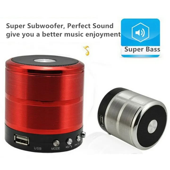 Ws-887 Mini Portable Bluetooth Speaker Music Mini Box Bluetooth Speaker ( Color May Vary ) - image 1