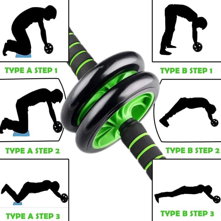 Ab Roller Perfect Abdominal and Stomach Exercise for Total Body Carver Fitness Workout for Home for 6 Pack Abs - image 4