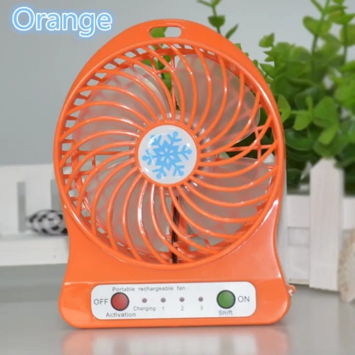Rechargeable Led Light Fan Air Cooler Mini Desk Usb 18650 Battery Rechargeable Fan - image 1