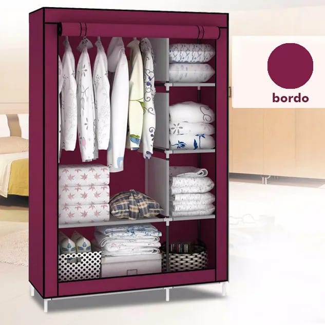 Fabric Wardrobe For Clothes Storage And Organizer Storage Wardrobe Portable Home Furniture - image 1