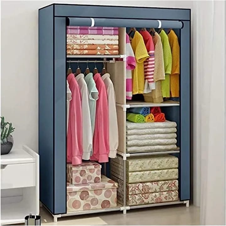 Fabric Wardrobe For Clothes Storage And Organizer Storage Wardrobe Portable Home Furniture - image 2