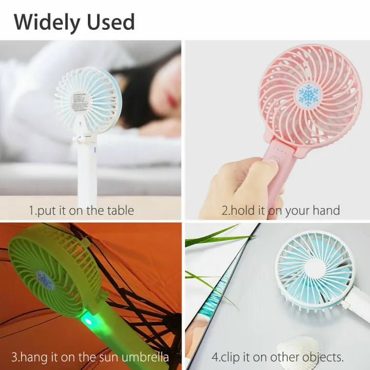 Foldable Hand Fans Battery Operated Rechargeable Handheld Mini Fan Electric Personal Fans Hand Bar Desktop Fan USB Gadgets - image 3