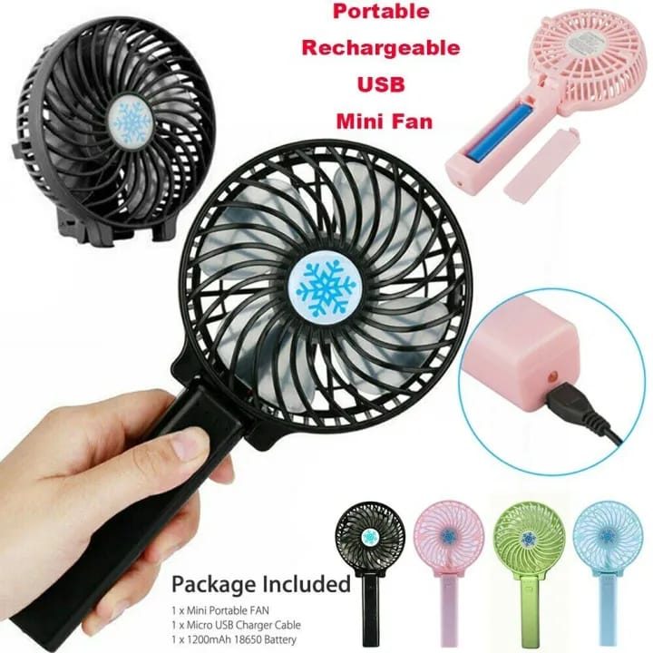 Foldable Hand Fans Battery Operated Rechargeable Handheld Mini Fan Electric Personal Fans Hand Bar Desktop Fan USB Gadgets - image 1