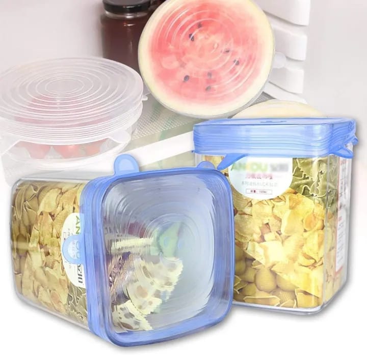 6 Pcs Silicone Stretch Lids, Various Sizes Durable Food Bowl Cover, Expandable Fresh-Keeping Cover - image 3