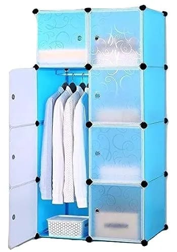 8 Cube Plastic Shoe Rack with Cover for Home/Office Cube Organizer Wardrobe - image 3