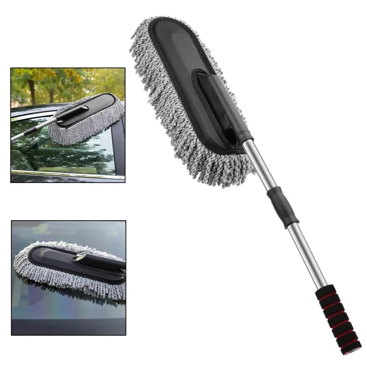 Car Duster, Extendable Long Handle Microfiber Exterior Scratch Free Car Cleaning Tool, Car Duster Brush - image 1