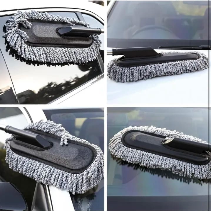 Car Duster, Extendable Long Handle Microfiber Exterior Scratch Free Car Cleaning Tool, Car Duster Brush - image 3