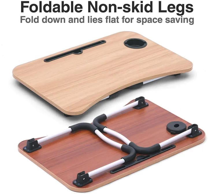 Laptop Stand with Dock Stand/Study Table/Bed Table/Foldable and Portable/Ergonomic & Rounded Edges/Non-Slip Legs Multicolor - image 3