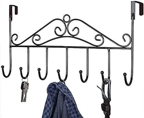 Over Door Hanger with 7 Hooks,Metal Over The Door Towel Hook,Decorative Overdoor Organizers - image 1