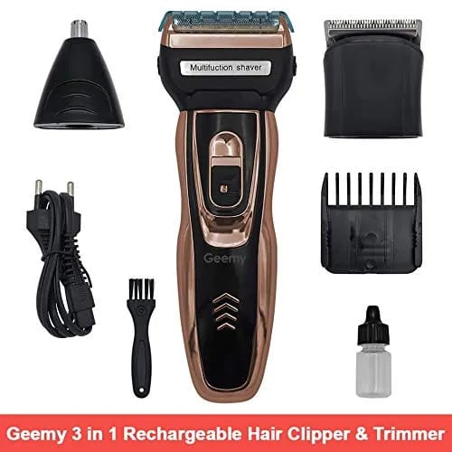 GEMMY GM-595 Shaver beard trimmer nose ear hair 3 in 1 wireless zero machine grooming Kit - image 3