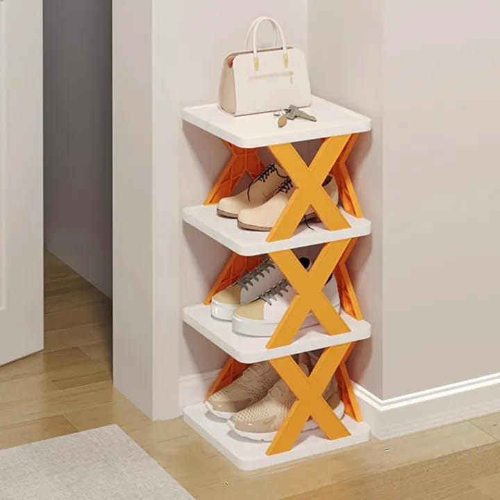 4 Layer Smart Shoe Rack Foldable & Collapsible Shoe Organizer for Home Plastic Shoe Stand - image 4