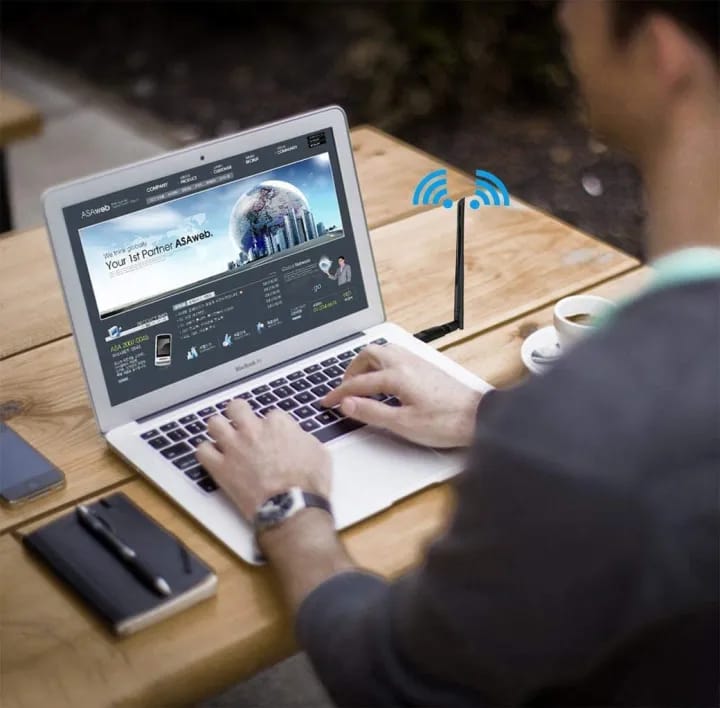 USB WiFi Adapter 1200Mbps USB 2.0 WiFi Dongle 802.11n Wireless Network Adapter High Gain Antenna For Desktop - image 2
