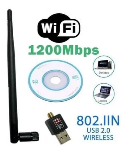 USB WiFi Adapter 1200Mbps USB 2.0 WiFi Dongle 802.11n Wireless Network Adapter High Gain Antenna For Desktop - image 4