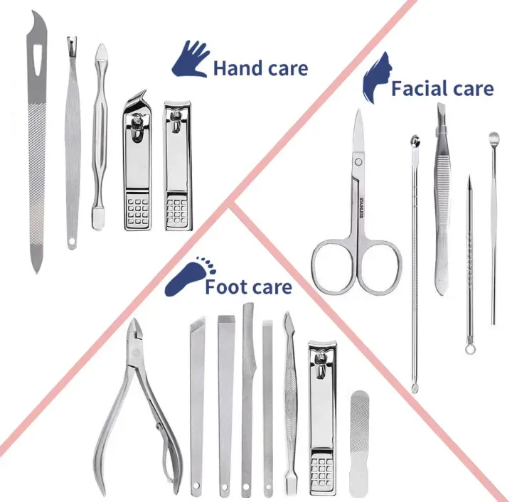 Manicure Set Pedicure Kit Professional 19 Pcs Nail Clipper for Men & Women Stainless Steel Sharp Cutter with Portable Case - image 5