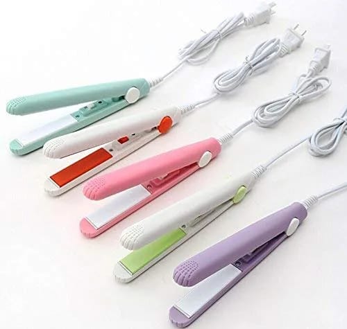 Portable Mini Ceramic Electronic Hair Straightener Crimper Flats Iron - image 5