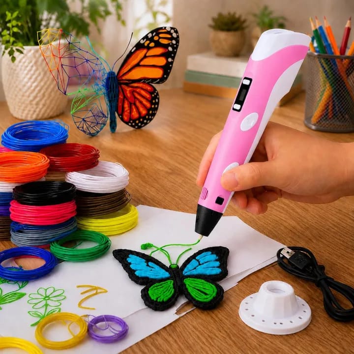3D Printing Pen for Kids & Adults | 3D Drawing Pen with LCD Display | Adjustable Temperature & Speed | Supports PLA & ABS Filament | Creative Art Craft Tool - image 4