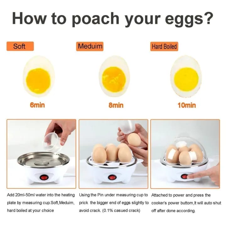 Electric Egg Cooker, Boiler, Poacher & Steamer - image 2