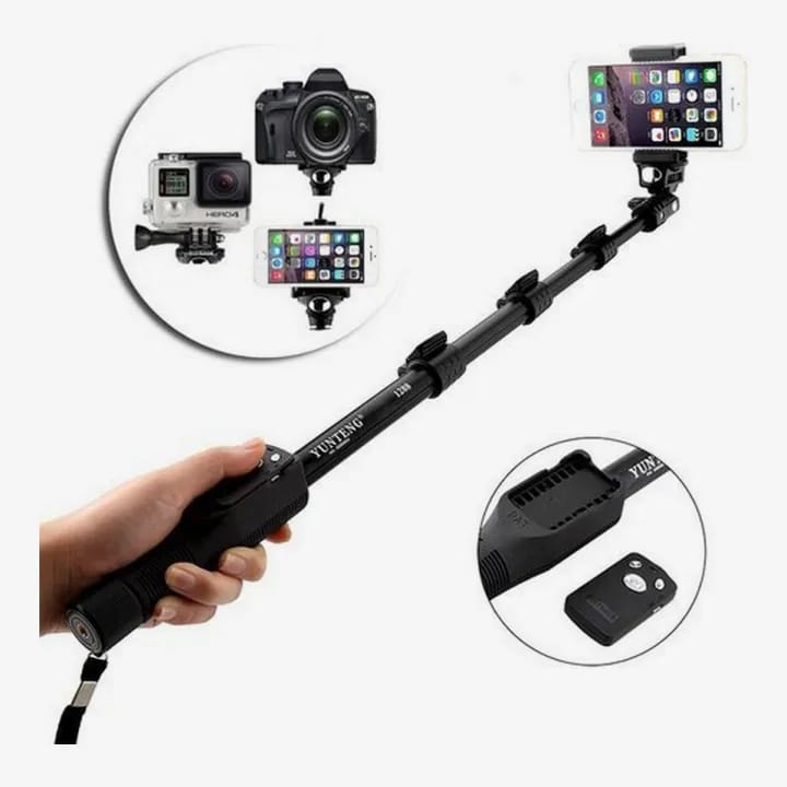 New Selfie Monopod Yunteng 1288 Selfie Stick with Bluetooth Remote Shutter Portable Handheld Telescopic Tripod - image 2
