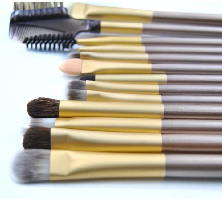 12 Pcs Makeup Brushes Premium Make up Brush Set For Foundation Blending Blush Powder Brushes - image 1
