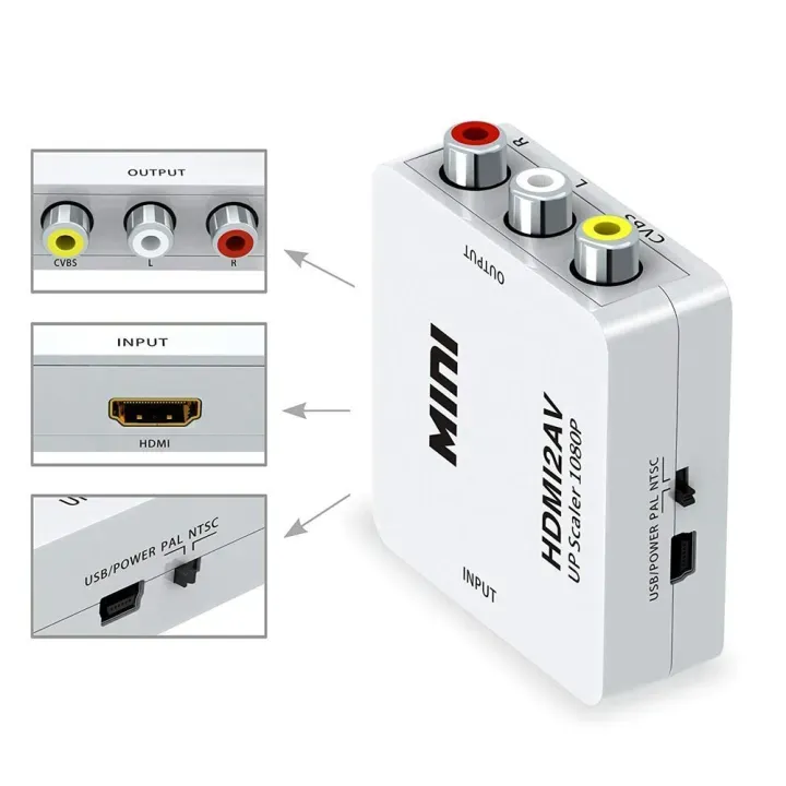 HDMI2AV UP Scaler 1080P HD Video Converter Media Streaming Device - image 1