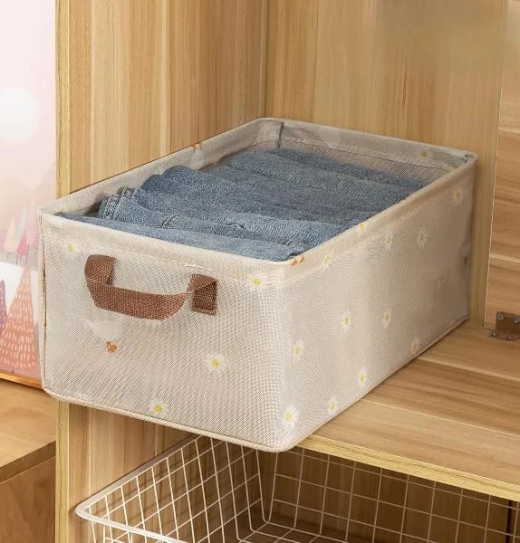 3Pcs Wardrobe Portable Clothes Organizing Storage Box | Storage Space Saver - Multicolor - image 4