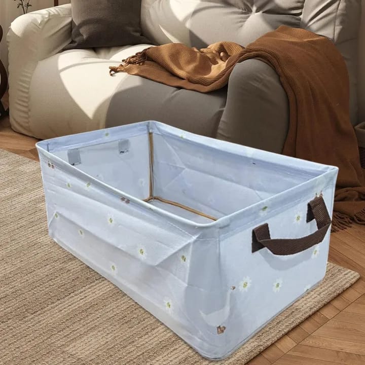 3Pcs Wardrobe Portable Clothes Organizing Storage Box | Storage Space Saver - Multicolor - image 5