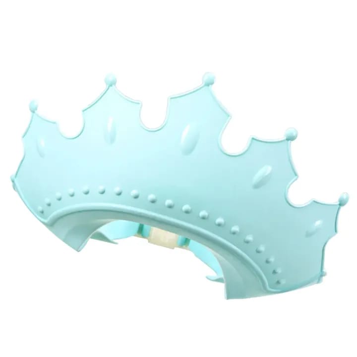 Soft Ear&Eye Protection Solid Color Shower Cap Children Shower Head Cover Crown Shape Baby Shampoo Cap Wash Hair Shield Hat - image 3