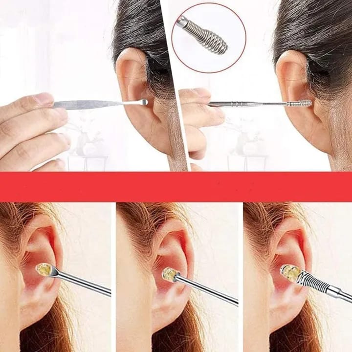Ear Wax Removal Kit,6 Pcs Ear Pick Earwax Renmover Tool Professional Ear Spoon Set Reusable Ear Cleaners - image 5