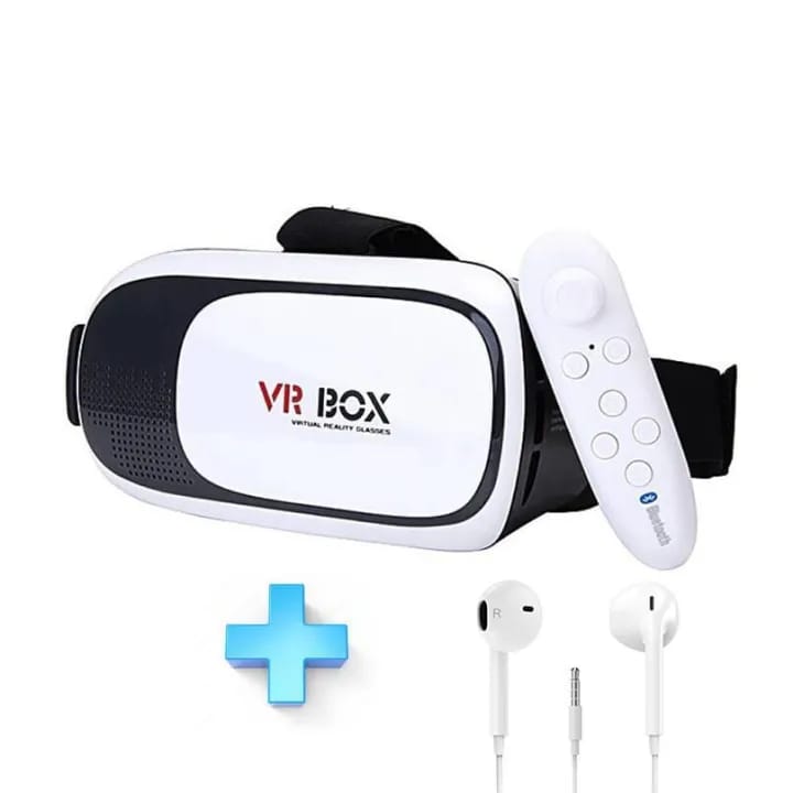 Virtual Reality Vr Box 3D Glasses , Bluetooth Joystick, Stereo Hands Free (Pack Of 3) - image 2