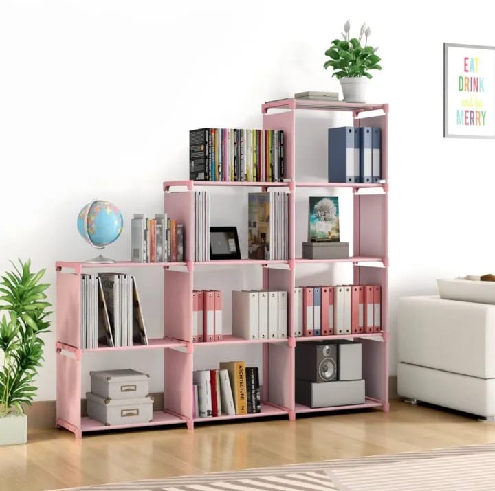 9 Layer Portable Book Shelf, Kids Books Racks for Home Plastic, Bookshelf for Home, Book Shelves, Book Stand, Book Organizer, Book Rack - Multicolor - image 1