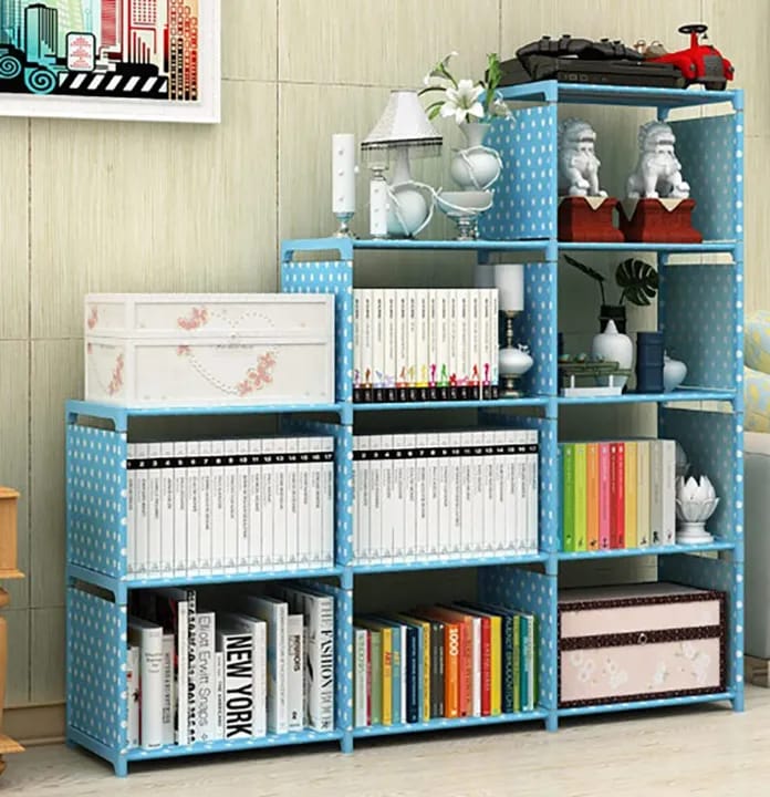 9 Layer Portable Book Shelf, Kids Books Racks for Home Plastic, Bookshelf for Home, Book Shelves, Book Stand, Book Organizer, Book Rack - Multicolor - image 2