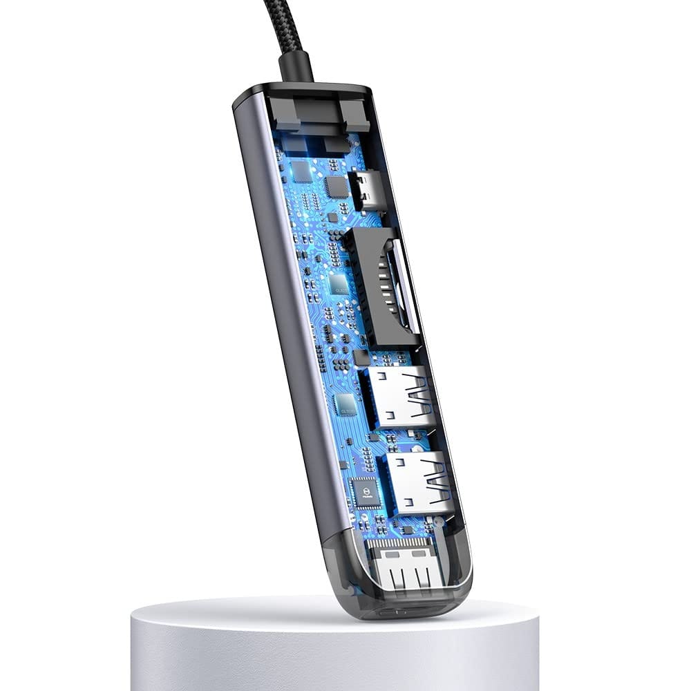 Mcdodo HU-7740 | 6 In 1 HUB - HDMI; USB-A 3.0*2; USB-C(PD 100W); SD/TF Card Slot - image 2